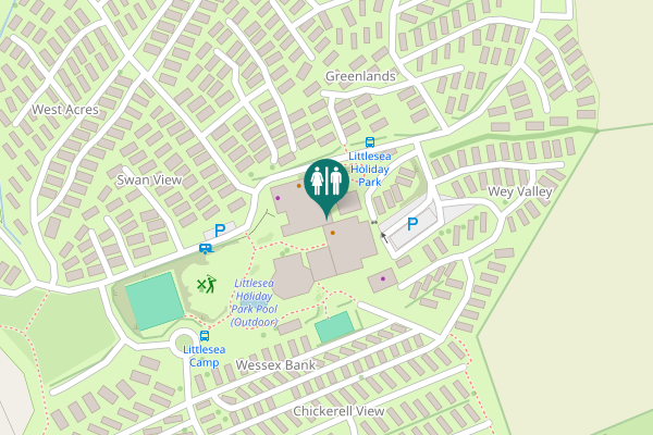 Map showing location of Chesil Court Toilet