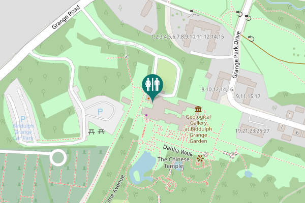 Map showing location of Dahlia Walk Toilet