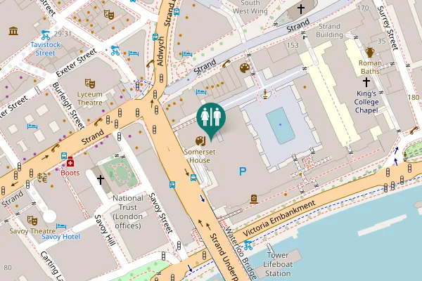 Map showing location of Strand Toilet