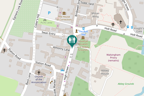 Map showing location of High Street 46 Toilet