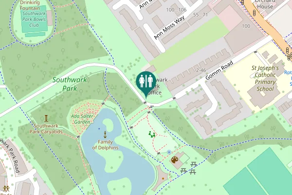 Map showing location of Gomm Road 2-46 Toilet