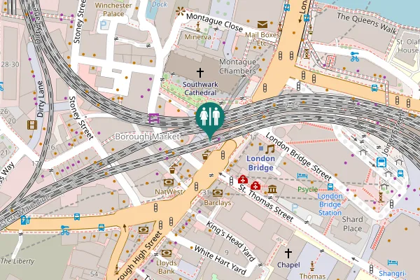 Map showing location of Green Dragon Court Toilet