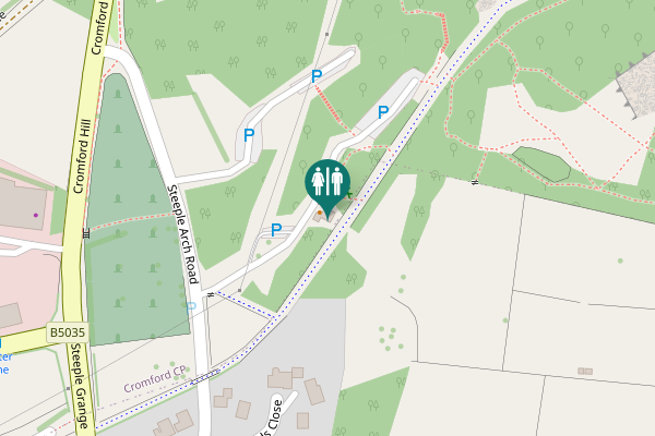 Map showing location of Brickfields Close Toilet