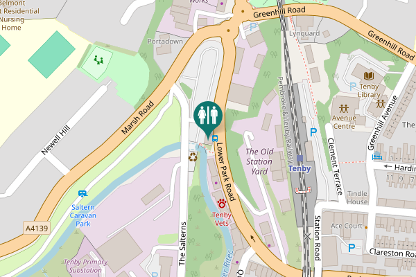 Map showing location of The Green Public Toilets