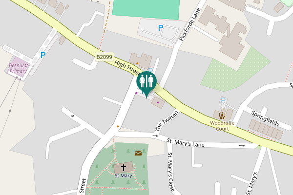 Map showing location of High Street Toilet