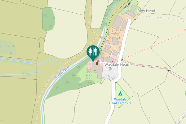 Map showing location of Campsite toilet