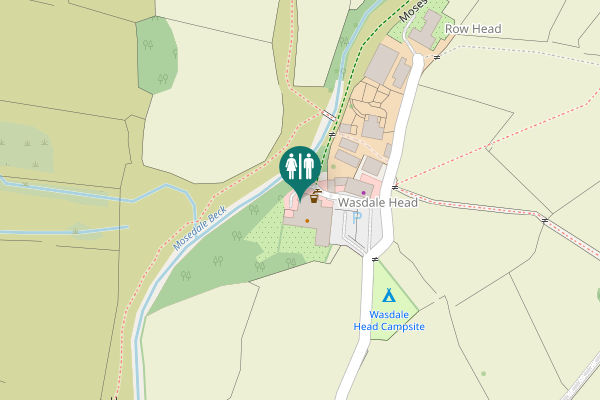 Map showing location of Campsite toilet