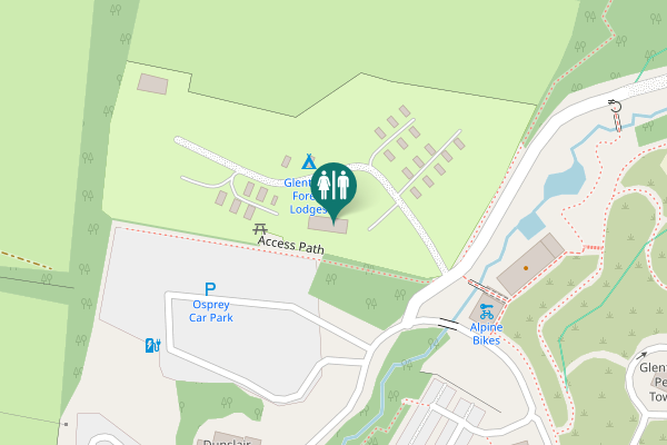 Map showing location of Access Path Toilet