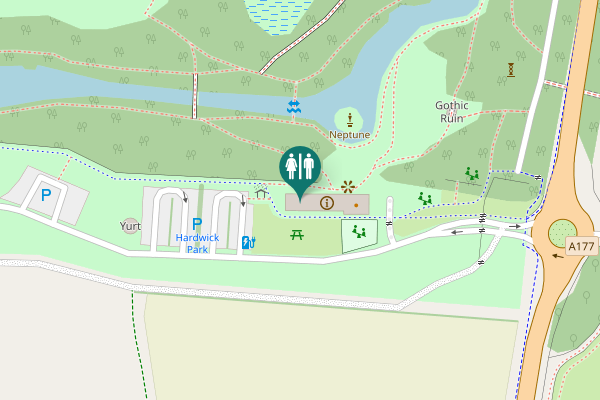 Map showing location of A689 Toilet