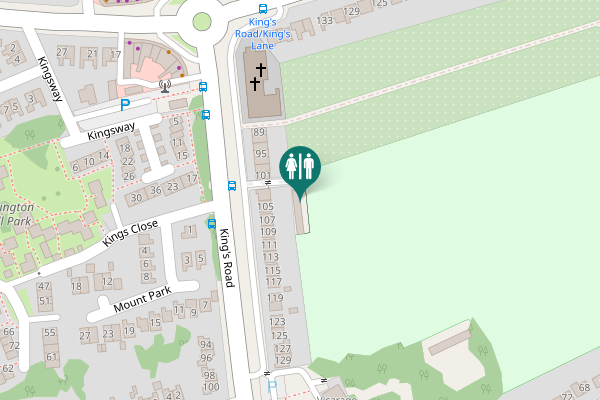 Map showing location of King's Road 107 Toilet