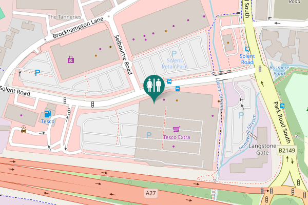 Map showing location of Solent Road Toilet