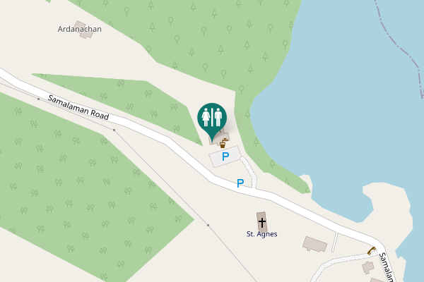 Map showing location of Samalaman Road Toilet