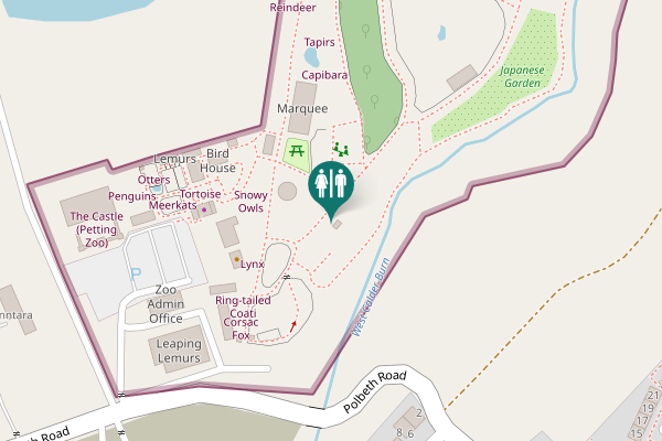 Map showing location of Polbeth Road Toilet