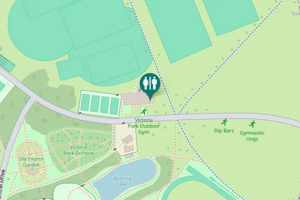 Map showing location of East Side Toilets
