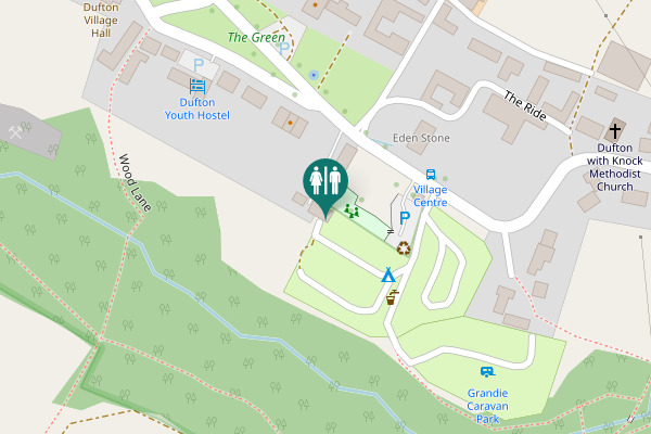 Map showing location of Dufton Toilet