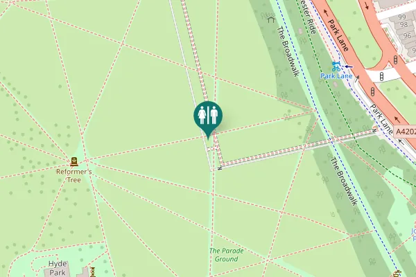 Map showing location of The Broadwalk Toilet