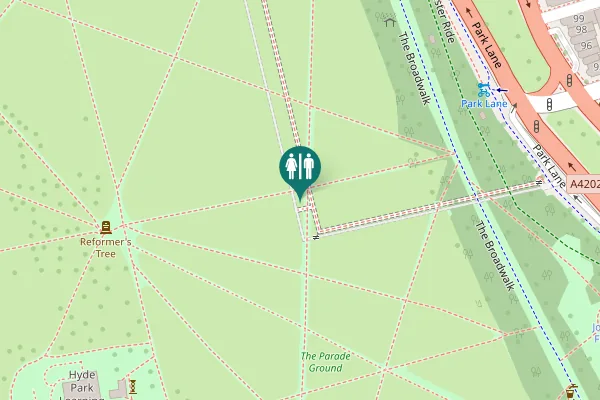 Map showing location of The Broadwalk Toilet