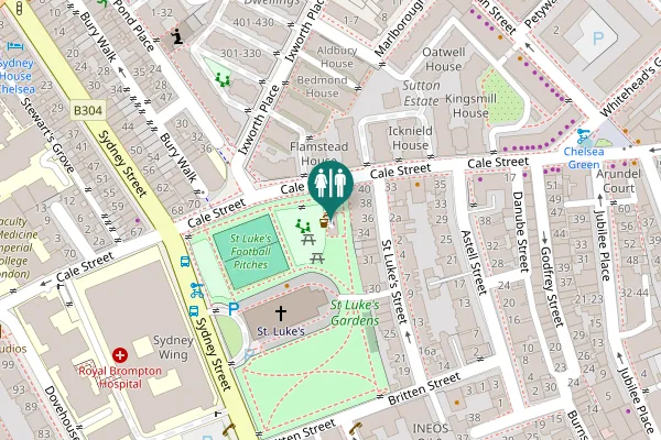 Map showing location of St Luke's Street 34 Toilet