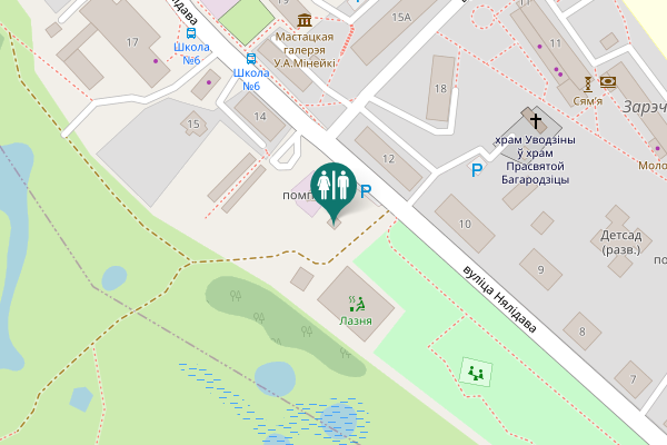 Map showing location of вуліца Нялідава 11 Toilet