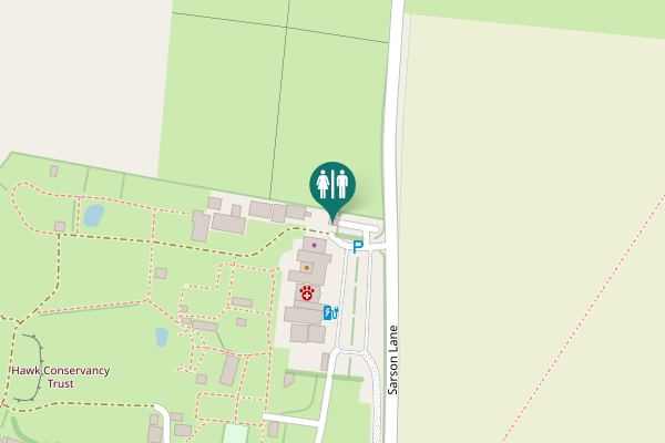 Map showing location of Sarson Lane Toilet