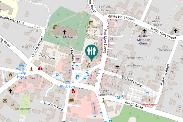 Map showing location of Red Lion Street 13 Toilet