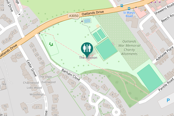 Map showing location of Barham Close 1 Toilet