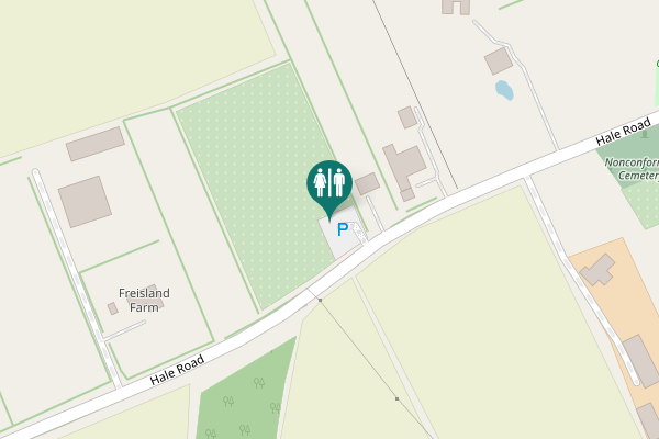 Map showing location of Hale Road Toilet