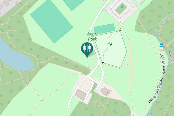 Map showing location of Wepre Waterwall Steps Toilet