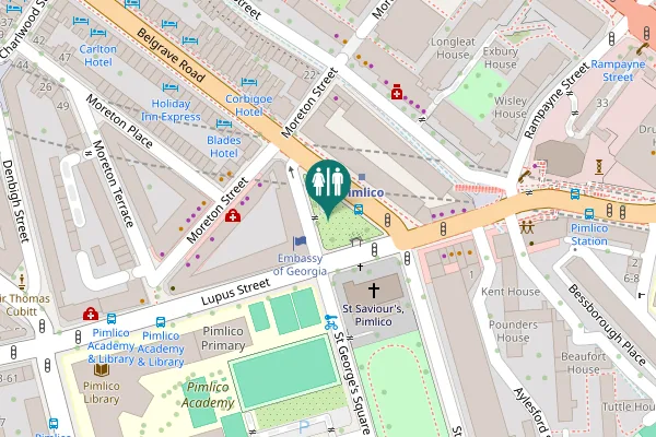 Map showing location of City of Westminster Toilet