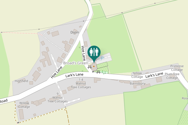 Map showing location of Hoe Lane Toilet