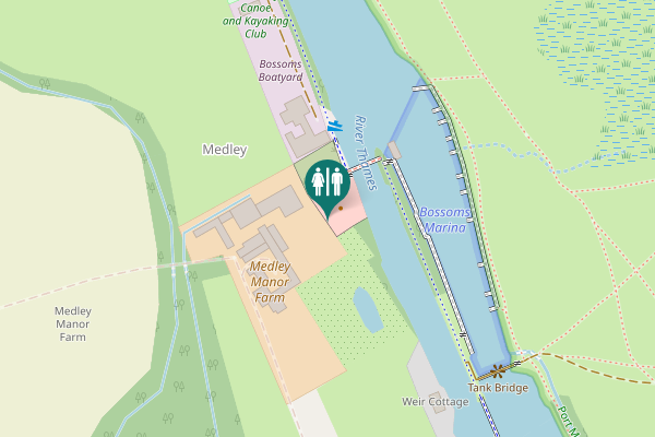 Map showing location of Medley Footbridge Toilet