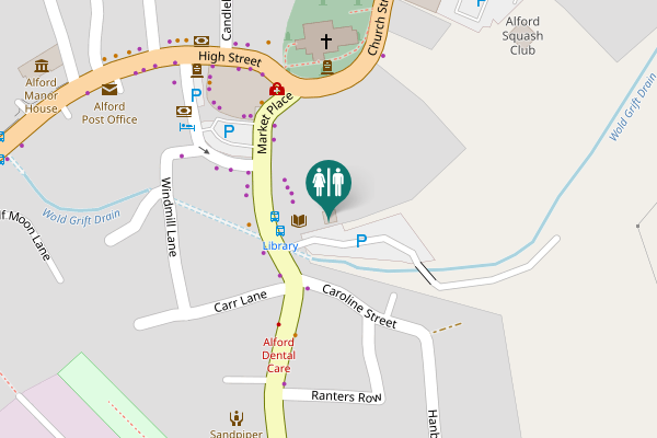 Map showing location of South Market Place 4 Toilet