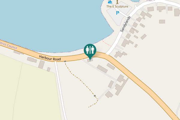 Map showing location of Harbour Road Toilet