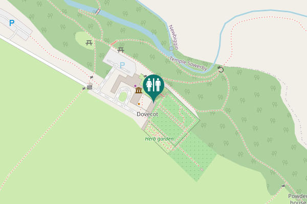 Map showing location of Milburn Road Toilet