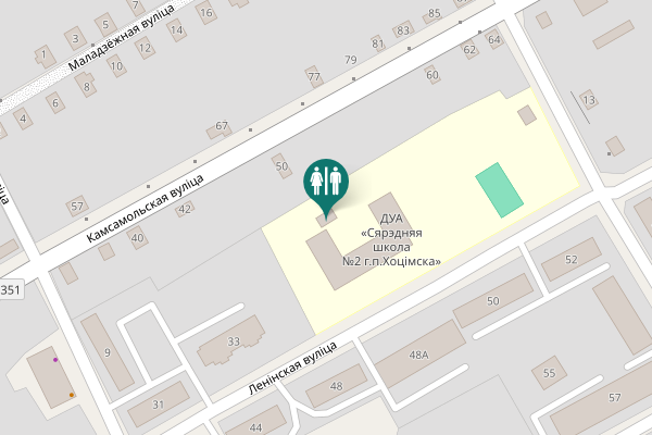 Map showing location of Камсамольская вуліца 50 Toilet