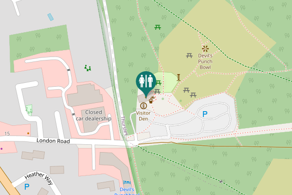 Map showing location of London Road Toilet