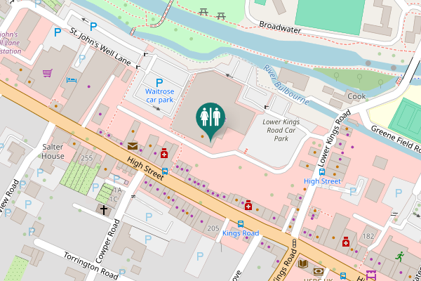 Map showing location of High Street 248 Toilet