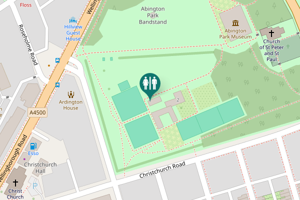 Map showing location of 2 Toilet