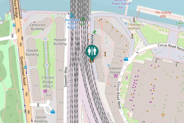 Map showing location of Arches Lane 22 Toilet