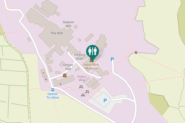 Map showing location of St Just Toilet
