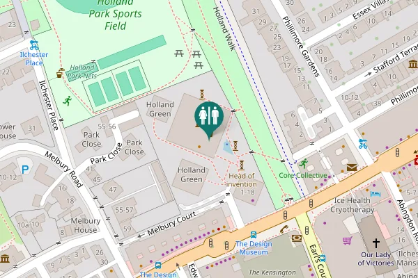 Map showing location of Kensington High Street 224-238 Toilet