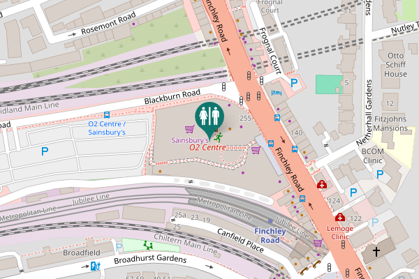 Map showing location of Finchley Road 255 Toilet