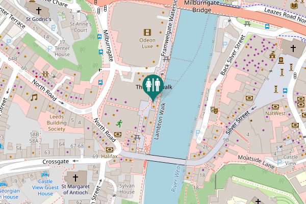 Map showing location of The Riverwalk 33 Toilet