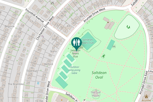 Map showing location of Arundel Drive West 2 Toilet