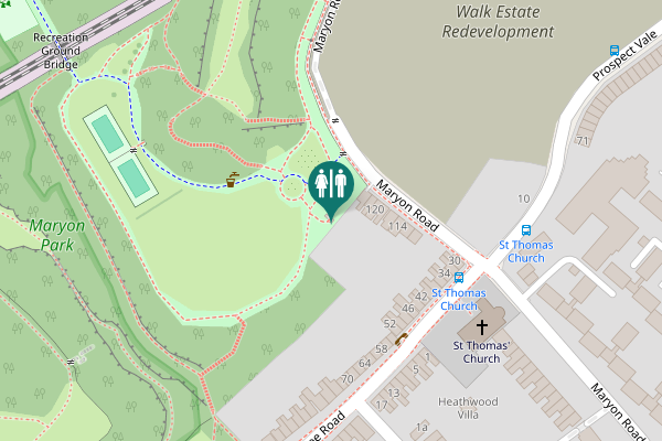Map showing location of Maryon Road 126 Toilet
