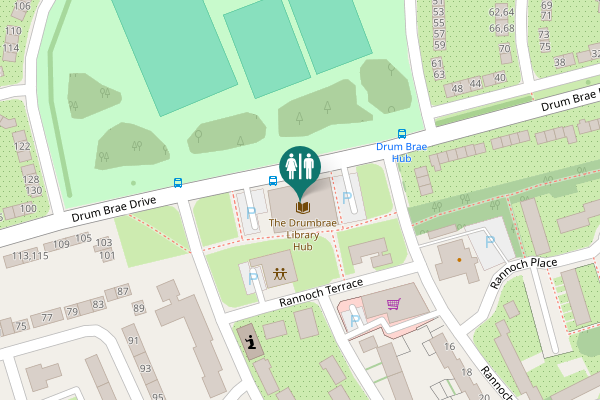 Map showing location of Drum Brae Drive Toilet