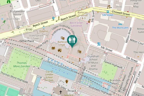 Map showing location of Frobisher Crescent Toilet