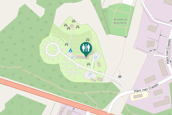 Map showing location of A87 Toilet