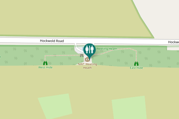 Map showing location of Hockwold Road Toilet