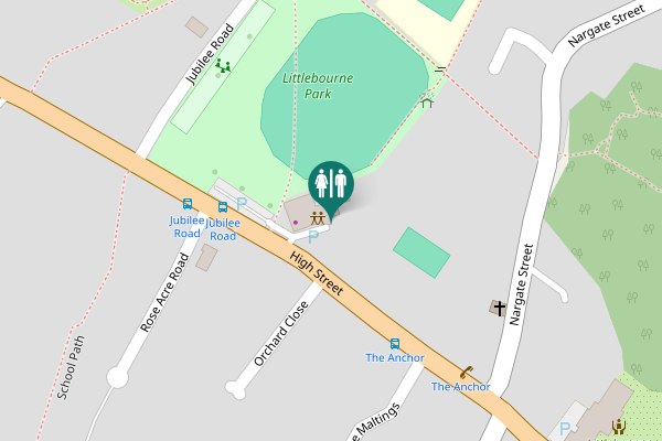 Map showing location of High Street 58 Toilet
